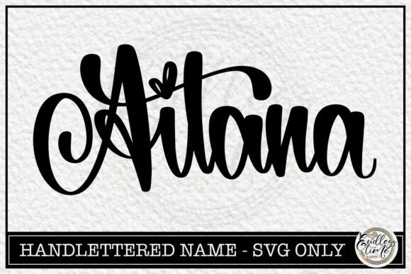 Aitana Handlettered Name SVG: A Designer's Review