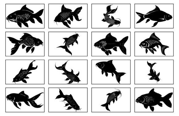 Carp Fish Silhouette: A Designer's Review for T-Shirts