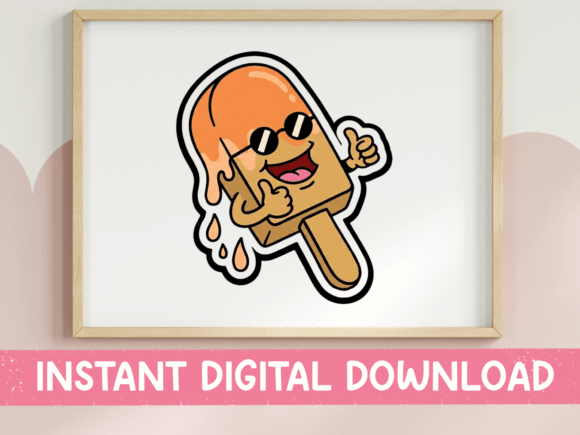 Cool Melting Popsicle Character Sticker Review