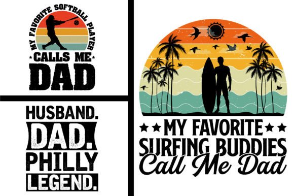 Dad Father SVG Vintage Sunset Vector Review