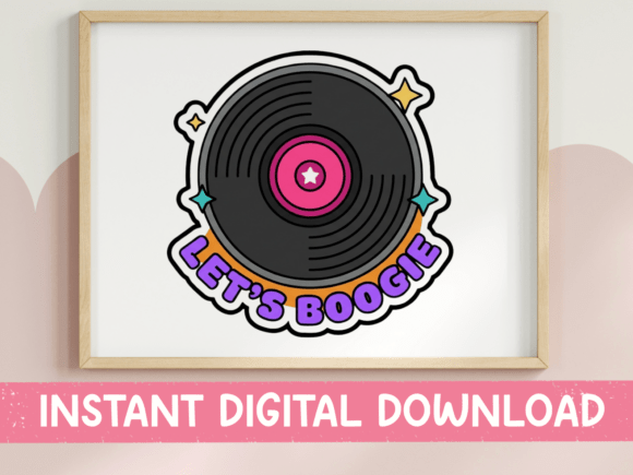 Let's Boogie Vinyl Record Sticker: A Designer's Review