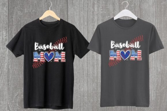 Review: Baseball Mom USA Flag POD T-Shirt Design