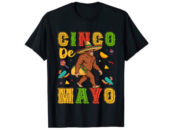 Review: Bigfoot Taco Cinco De Mayo T-shirt Design