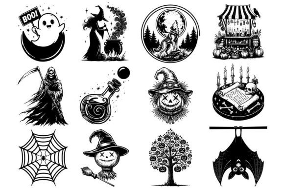 Review: Halloween SVG Bundle 02 Ghost Witch Ca for Embroidery