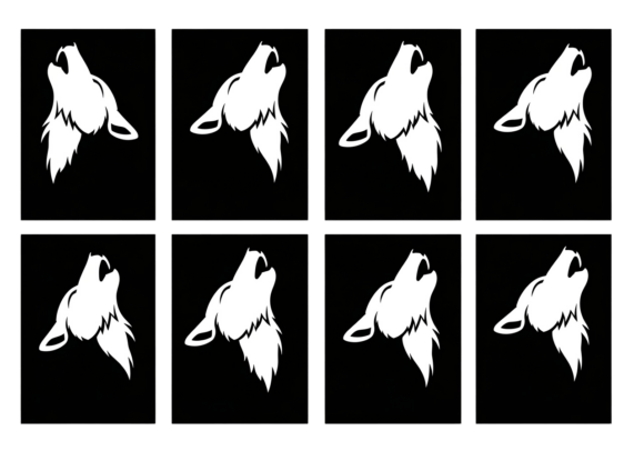 Review: Howling Wolf Silhouette Sticker Pack for Embroidery