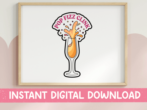 Review: Pop Fizz Clink Champagne Glass Sticker Design