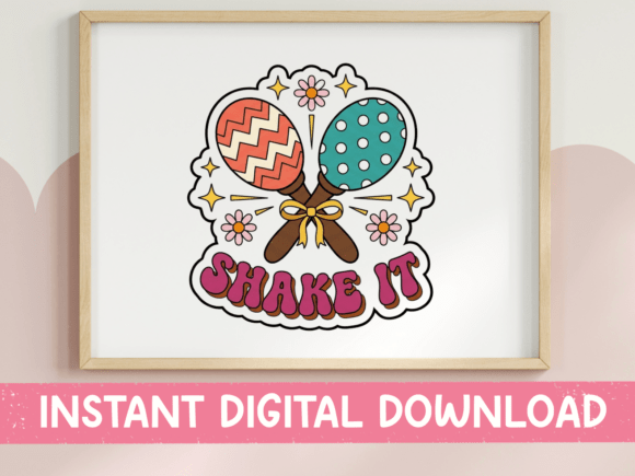 Shake It Maracas Retro Sticker: A Designer's Review